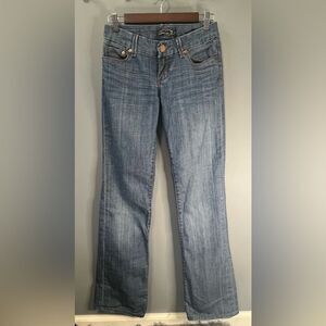 Seven7 Light Wash Boot Cut Jeans Sz 26 Y2K Aesthetic Low Rise Denim